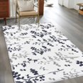 thumbnail image 3 of Grey Black Botanical Area Rug 3x5 Washable Rug Non Slip Watercolor Spring Floral Summer Leaf Large Area Rug Indoor Floor Carpet for Entryway Bedroom Kitchen Living Room Home Office Dining Room, 3 of 8