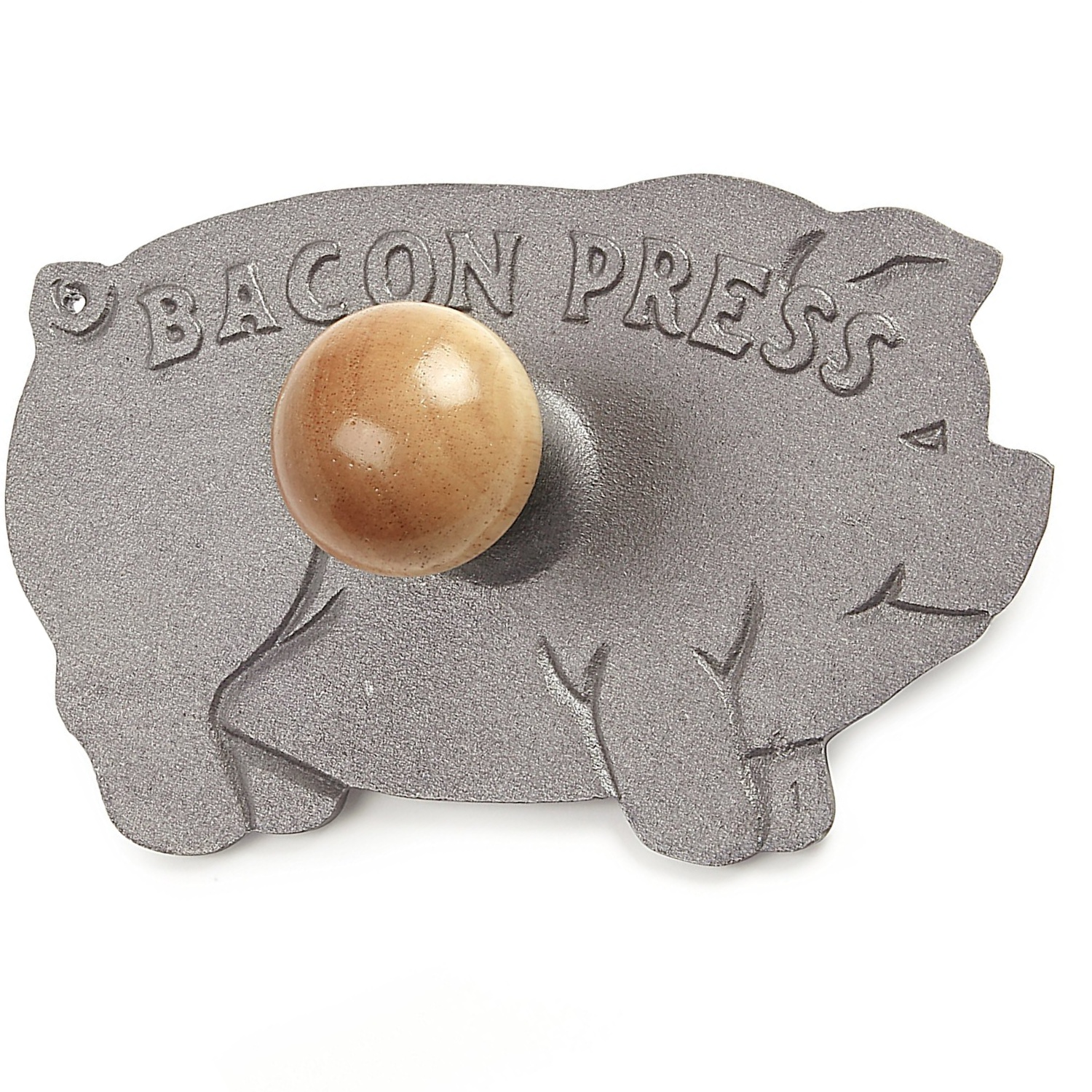 Kitchen & Dining Pig Shaped Bacon/Grill Press Bacon Press 7.5 Inch Diameter By Old Mountain
