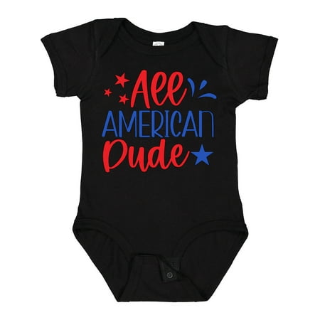 

Inktastic 4th of July All-American Dude with Stars Gift Baby Boy Bodysuit