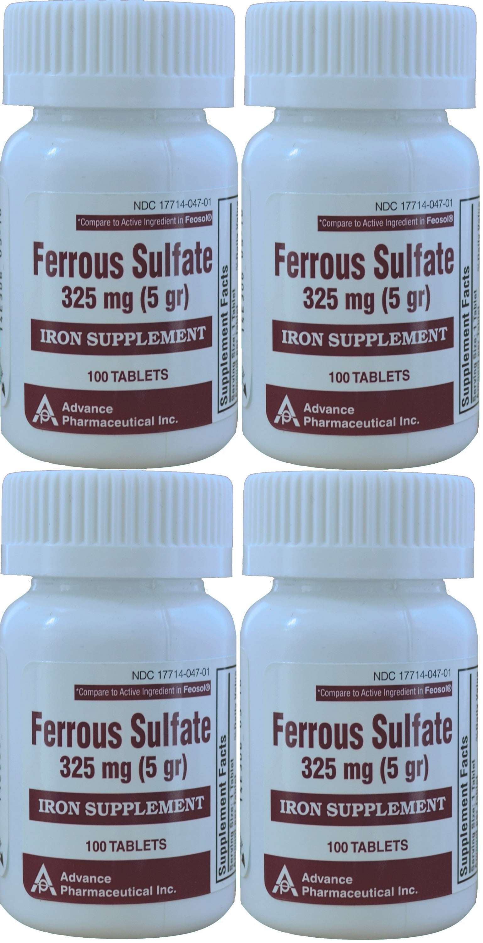 ferrous sulfate iron supplement 325 mg