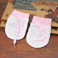 thumbnail image 3 of Fridja 1Pair Newborn Baby Cotton Gloves No Scratch Mittens For 0-6 Months Boys Girls, 3 of 6