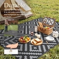 thumbnail image 5 of DEORAB Outdoor Rugs 6'x9' Waterproof Plastic Patio Mat Reversible Black & Gray Non-Slip Geometric Design for Camping, RV, Balcony, Porch, Picnic, 5 of 8