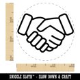 thumbnail image 2 of Shaking Hands Agreement Icon Self-Inking Rubber Stamp Ink Stamper - Pink Ink - Small 3/4 Inch, 2 of 7