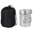 thumbnail image 1 of Batterie de cuisine portable en acier inoxydable pour l'extérieur, idéale pour le camping et la randonnée, 1 of 4