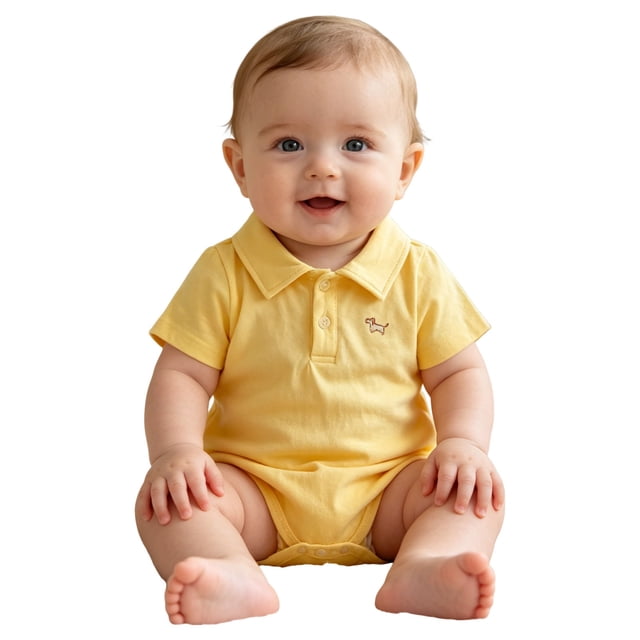 Odeerbi Niños Niñas Tenis Bodysuit Lindo Bordado Manga Corta Cuello Algodón Golf Bodysuits