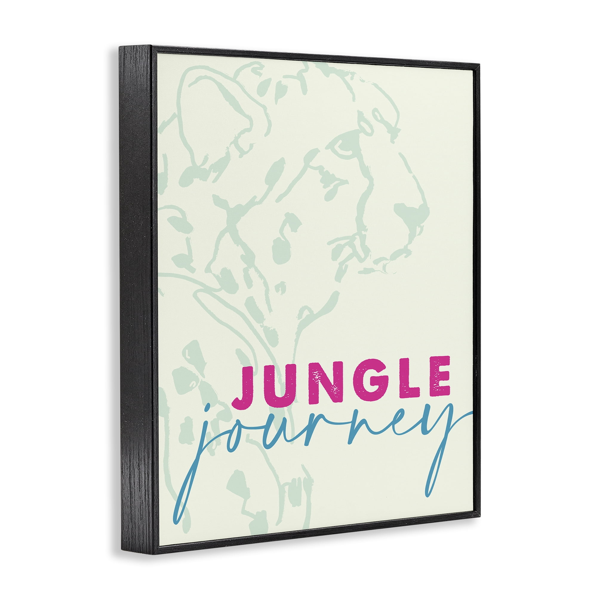 Stupell Industries Jungle Journey Cheetah Black Framed Giclee Art, design by Lanie Loreth