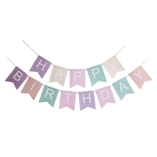 Injueey Juego de tarjetas de papel para macarrón, cartel de feliz cumpleaños, decoraciones de cumpleaños para fiesta de cumpleaños, 16,4 Kits de decoración para fiestas Macarrón Grande Tipo1 16.4 pies