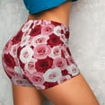 thumbnail image 4 of Kdxio Rose Print Workout Shorts for Women Seamless Soft Smooth Gym Yoga Scrunch Active Shorts, 4 of 9