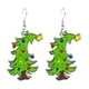 thumbnail image 1 of Árbol de Navidad Luces Pendientes de Madera Conjunto con Santa Claus Enano Muñeco de Nieve Colgantes, Aleación Acrílico Ligero Regalo de Fiesta para Mujeres, Niña, 1 of 4