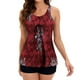 thumbnail image 1 of Traje de baño de 2 piezas para mujer qucoqpe, conjunto de tankini con pantalones cortos tipo bóxer, traje de baño de control adelgazante., 1 of 5