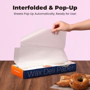 Fit Meal Prep [1000 Pack] 8 x 10.75 Wax Paper Sheets for Food, Interfolded Precut Deli Pop Up Grease-Proof Sandwich Paper Wraps, Waterproof for Lunch, Food Basket, Microwave Cover, BBQ