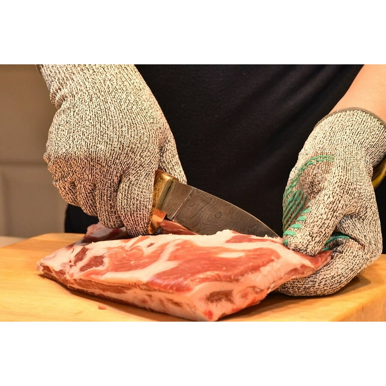 G & F 57100M CUTShield Classic level 5 Cut Resistant Gloves for  Kitchen,Food Grade Cut Resistant Gloves, Medium.,Grey