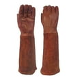 thumbnail image 3 of Miulika Welding Gloves Oven Gloves Working Gloves PU Leather Rigger Gloves for Men Pruning Gloves BBQ Gloves for Garage Garden L, 3 of 9