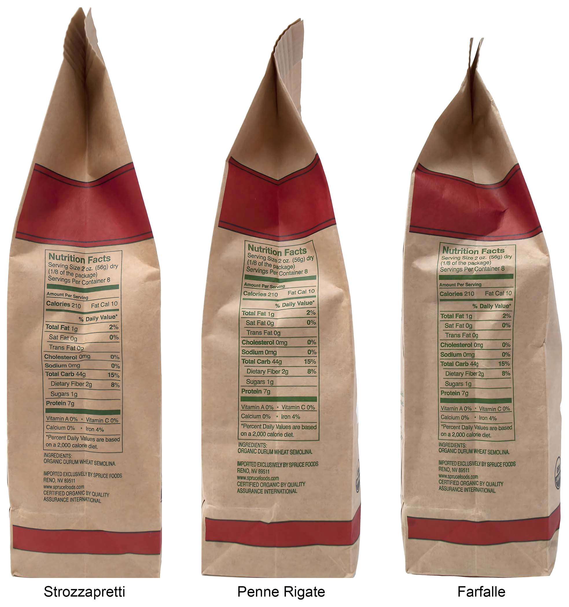 Penne Rigate, Strozzapreti, Farfalle Organic Italian Pasta | 3 Shape Noodle Variety (1) each  + MerlinsMart Zine | Montebello