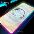 thumbnail image 1 of Black And White RGB Laptop Gamer Mousepad Gaming Mouse Pad Mountain Serenity Large Rug Keyboard 100x50 LED Desk Mat With Backlit, 1 of 5