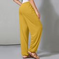 thumbnail image 4 of Sngxgn Womens Yoga Pants Wide Leg Loose Comfy Lounge Pants Workout Sweatpants for Women with Pockets(Yellow,XL), 4 of 6