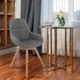 thumbnail image 2 of Sillas Tapizadas Acolchonadas Gaon con Asiento Giratorio Tipo Eames Set de 2 piezas Gris, 2 of 5