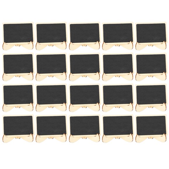 Wood Mini Chalkboard Signs, Message Board Signs, 2 Set Total 20 Pack for weddings birthday parties Plant Decoration Sign,Food Label Place Cards Chalkboard