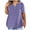 Purple, variant on lmcalzta Plus Size Womens T-Shirts V Neck Short Sleeve T Shirts Summer Casual Loose Fitting Tees Solid Color