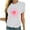 White, variant on WREESH Womens Fashion T-Shirts Spring Summer Round Neck Heart-Shaped Printed Short Sleeved T-Shirt Top Pullover Red