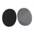 thumbnail image 7 of 6pcs Fabric Patches, Oval Patches, Patches, Fabric Applique, Iron Repair - Black, 7 of 7