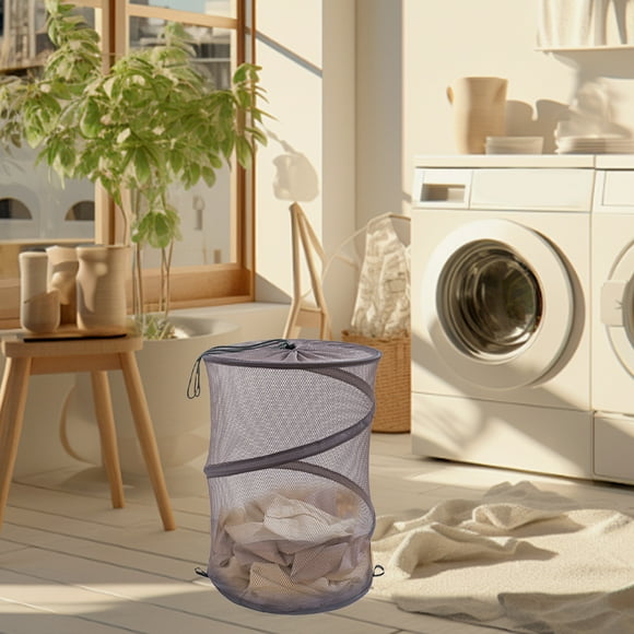 Mesh Popup Laundry Hamper Foldable Dirty Clothes Basket -Up Mesh Laundry Hamper Great For Kid Room/College Dorm/Travel