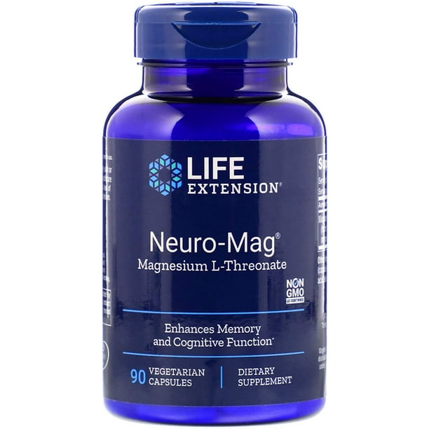 Life Extension Neuro-Mag Magnesium L-Threonate Vegetarian Capsules, 90 ...