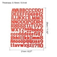 thumbnail image 2 of Uxcell Vinyl Self Adhesive Letter Number Sticker Decal Kit, Red 126 Piece 10 Sheets, 2 of 5
