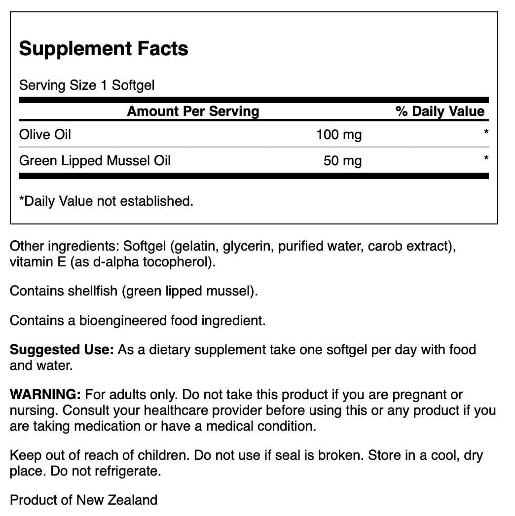 Swanson Green Lipped Mussel 30 Softgels