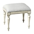 thumbnail image 2 of Highland Park Rustic Ivory Wood Vanity Bench, 2 of 5