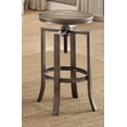 thumbnail image 3 of Bartlett Adjustable Height Swivel Bar Stools Brushed Nutmeg and Slate Grey (Set of 2), 3 of 4