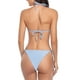 thumbnail image 4 of Tankini azul con braguita de tiras, traje de baño para mujer, conjunto de bikini con volantes y lazos laterales talla XL, 4 of 6