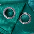 thumbnail image 3 of Olivia Gray Lina Matte Embossed Blackout Grommet Single Panel - 52x90", Teal, 3 of 4