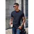 thumbnail image 4 of COOFANDY Men Casual Henley Tee Shirts Slim Fit Henley Shirt Short Sleeve Button Tee Big and Tall Lightweight T-Shirts, 4 of 5
