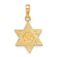 thumbnail image 3 of 14K Gold Star Of David W/Tablets In Center Pendant, 3 of 4