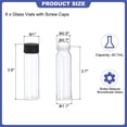 thumbnail image 2 of 40.7ml Clear Glass Vials, 6 Pack Sample Vials with Screw Cap Reagent Media Bottle Leak-Proof, 2 of 5