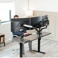 thumbnail image 2 of VIVO Black Triple Monitor Mount, 2 Pneumatic Arms + 1 Fixed, 3 Screens up to 32", 2 of 7