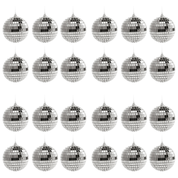 Mini Discoteca Espejo Reflectante Adorno para Navidad (4 Cm 6 Piezas)