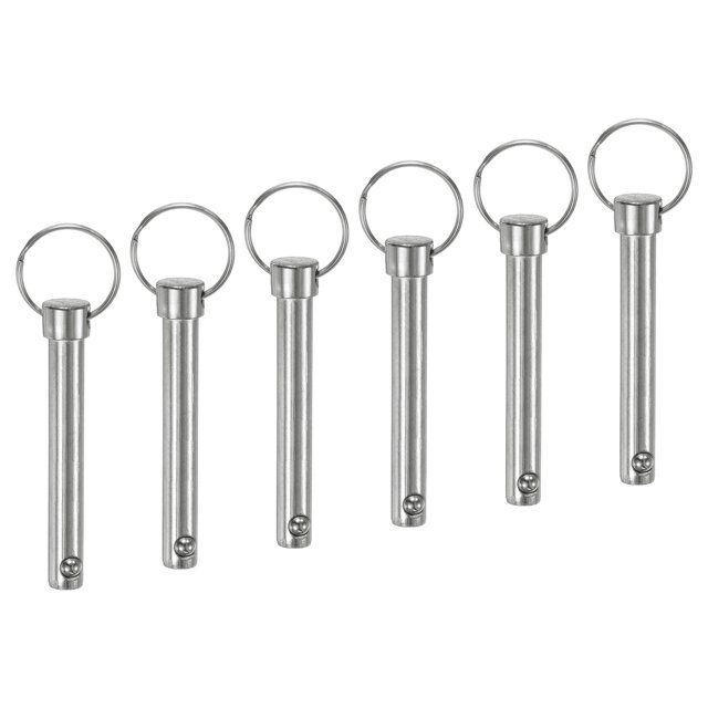 Juego de 6 pasadores de liberación rápida, diámetro de 10 mm, pasador para toldo Bimini de 65 mm, total de 70 mm para uso industrial/marino