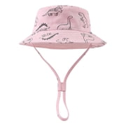 Fuyit Beach Baby Sun Hat UPF 50+ Sun Protection Wide Brim Summer Baby Boy Bucket Hats Cute Toddler Sun Hats for Boy, Pink