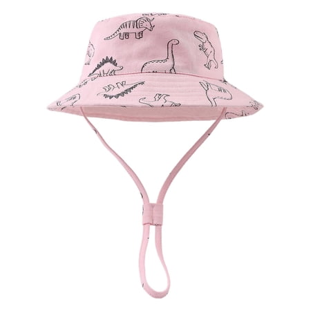 Fuyit Beach Baby Sun Hat UPF 50+ Sun Protection Wide Brim Summer Baby Boy Bucket Hats Cute Toddler Sun Hats for Boy, Pink