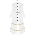 thumbnail image 3 of Kaerm Clergy Dress for Women Loose Fit Choir Robe Flared Sleeves Church Liturgical Praise Worship Dress White M, 3 of 7