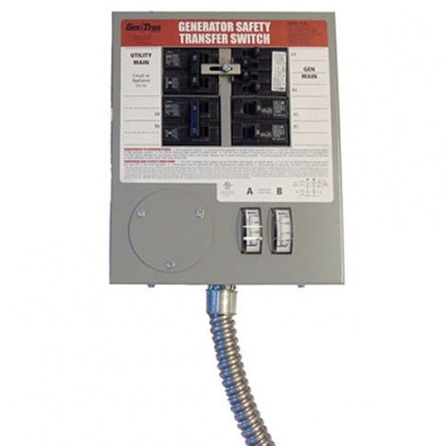 Generac 6376 30 Amp 6 Circuit 125/250V Manual Transfer Switch for