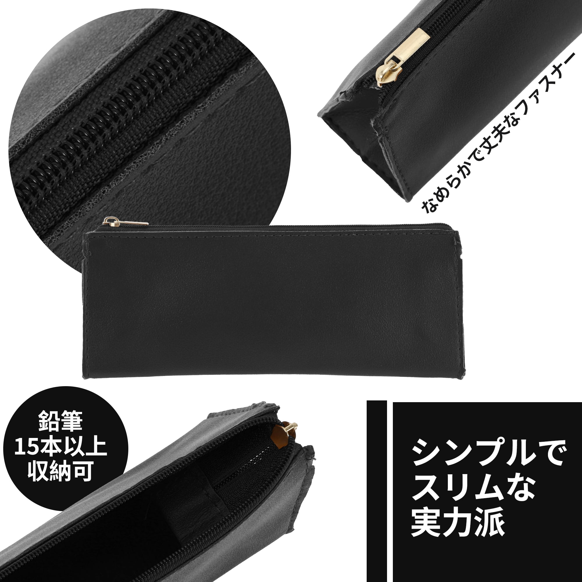 Unique Bargains Triangle Pencil Pouch Portable Stationery Bag Black