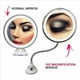 thumbnail image 4 of Inteprter Espejo cosmético Mango antideslizante Espejos de ducha de alta definición Herramienta de maquillaje pequeña flexible Vidrio de aspecto estable Juegos de accesorios de baño Inteprter HA065549-00B, 4 of 6