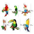 thumbnail image 5 of Sylvtty 6 Pcs Parrot Honeycomb Paper Cutouts Tropical Birds Honeycomb Decoration for Hawaiian Luau Tiki Summer Party Supplies, 5 of 7