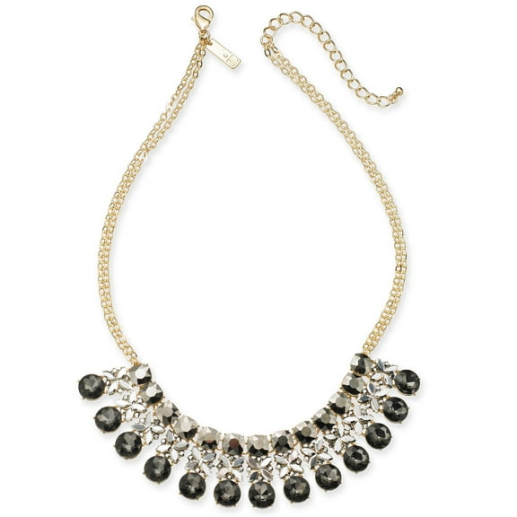 INC International Concepts I.N.C. Gold-Tone Crystal Statement Necklace, 18"   3" extender