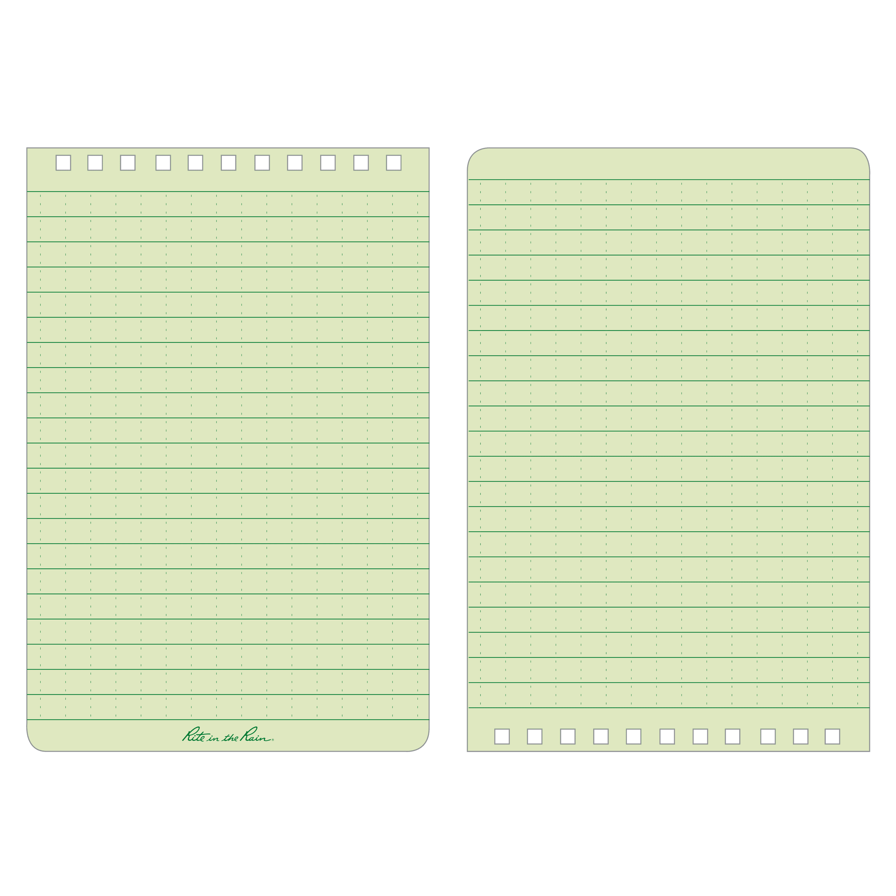 Rite in the Rain All Weather Green 4x6 Notebook Kit (No 946 Kit)
