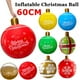 thumbnail image 2 of Bola inflable navideña de PVC de 60 cm, bola decorativa para árbol de Navidad, bolas gigantes grandes de PVC, juguete para fiesta de Año Nuevo, adornos para patio, 2 of 5