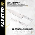 thumbnail image 4 of Sabatier 15 Piece Forged Knife Block Set with Acacia Wood Block, White Handles, 4 of 12